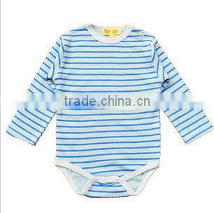 100% Cotton long Sleeve Yarn-Dyed Baby Romper