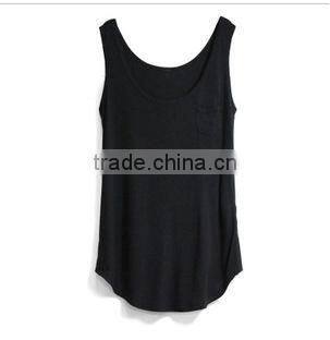 Promotional women black tank top for export