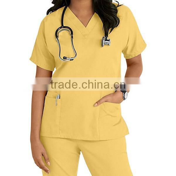 Polycotton Unisex Stylish Medical Scrubs Nursing Uniform