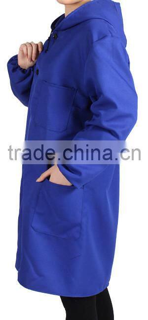 Antistatic acid resistant Long Lab coat hooded long gown