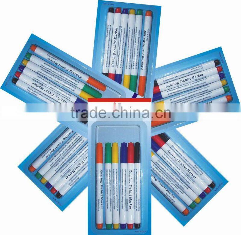 Kearing Dual tipped Pink color tailor erasable marker in 1mm tip +0.5mm tip 2 years shelf life time self vainishing #AP1005