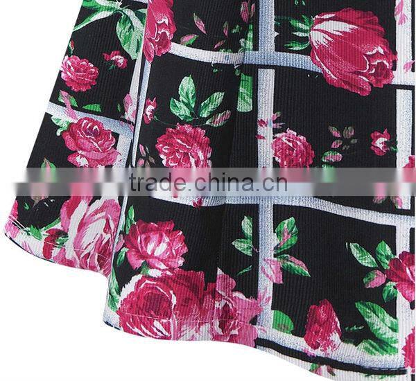 Hot fashion OEM elegant floral women dresses/ short evening party dress/casual dress