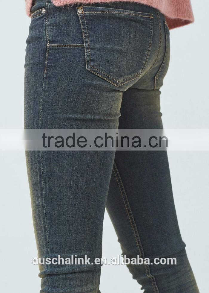 Autumn girls fashion style cheap jeans wholesale china