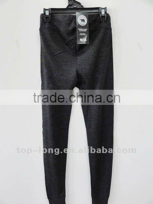 100% merino charcoal base layer ladies YOGA thermal long johns of pant