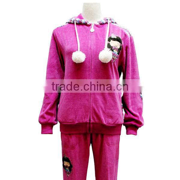 2016 hot high quality fashion cheap velour tracksuits wholesale
