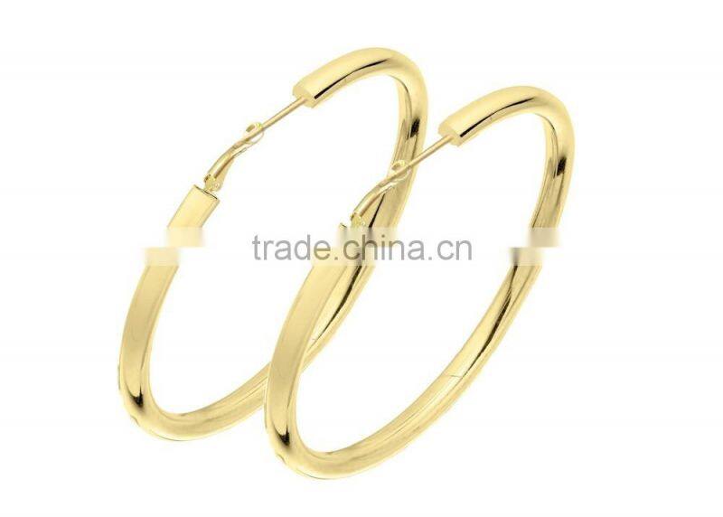 Brass Micron Gold Plated Hoop Earrings