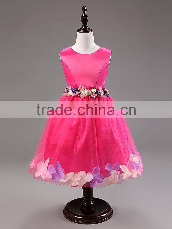 MGOO Real Images Stock Baby Clothes 2016 2-8 Years Old Christmas Outfits For Kids Cheap Pageant Dress MGG004