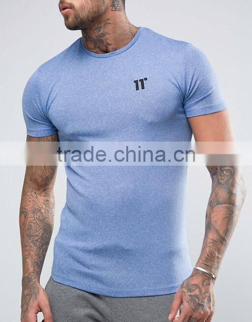 High quality men polyester spandex muscle fit gym dry fit t shirts
