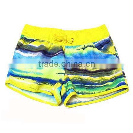 2015 Waterproof Colorful Mens Swimwear Beachwear Shorts