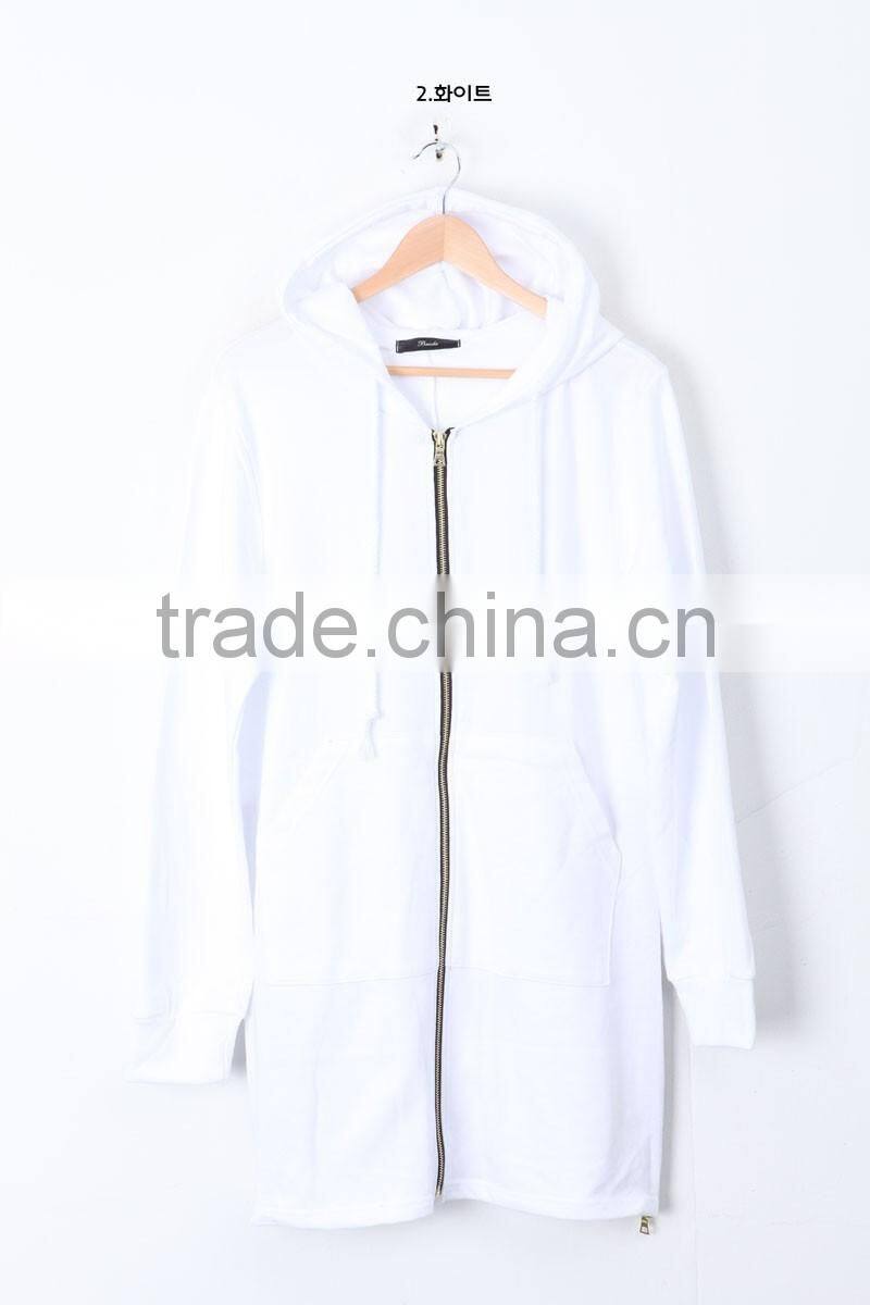 Long Black/White Side Zipper Man Hiphop Sweatshirt big and tall Hoodies