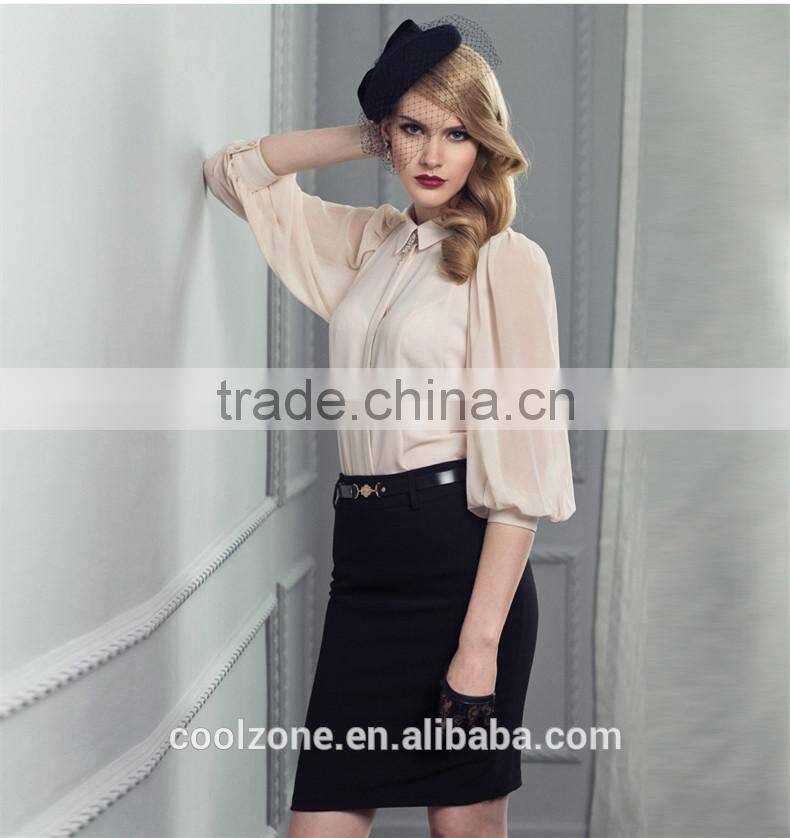 Women summer two pieces office lady uniform business lady suit