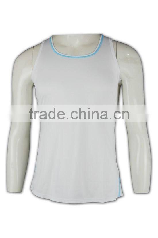 China manufactory high quality dri-fit white low MOQ custom vests