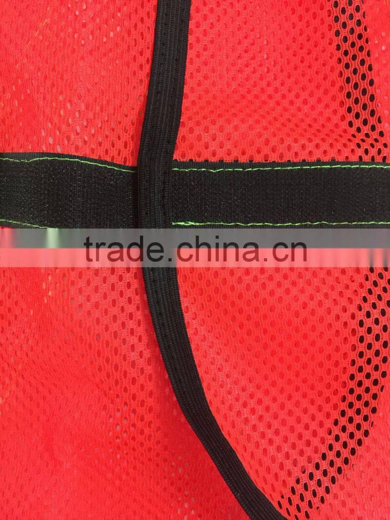 Safety traffic hi visibility reflective safety vest with PVC tapes