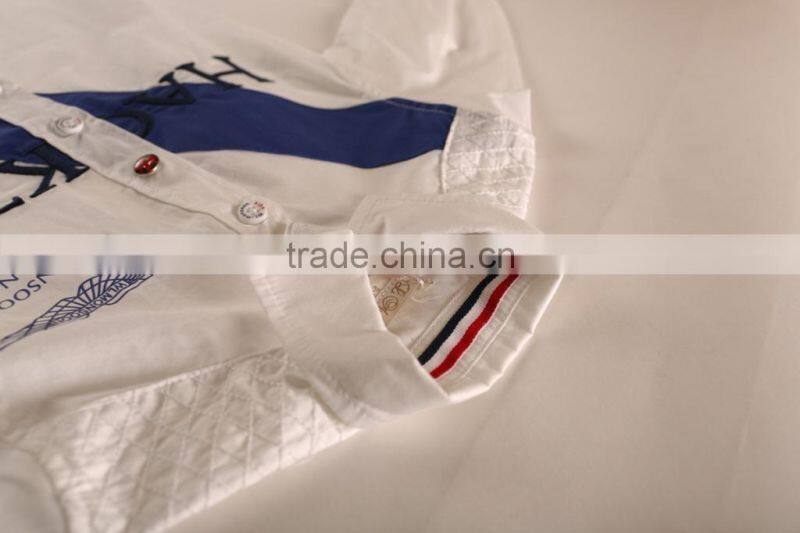 2016 Cool Boy Shirt Spring And Summer Children Clothing Embroidery Letter England Style Kids Wear Free Shipping BT40323-21