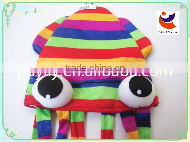 hot sale style big comb plush material Octopus party hat/carnival hat
