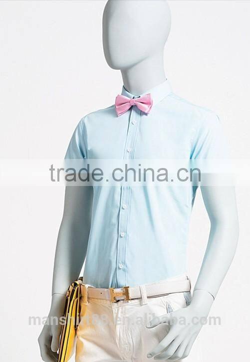 elegant small size slim fit men's thick short sleeve shirt