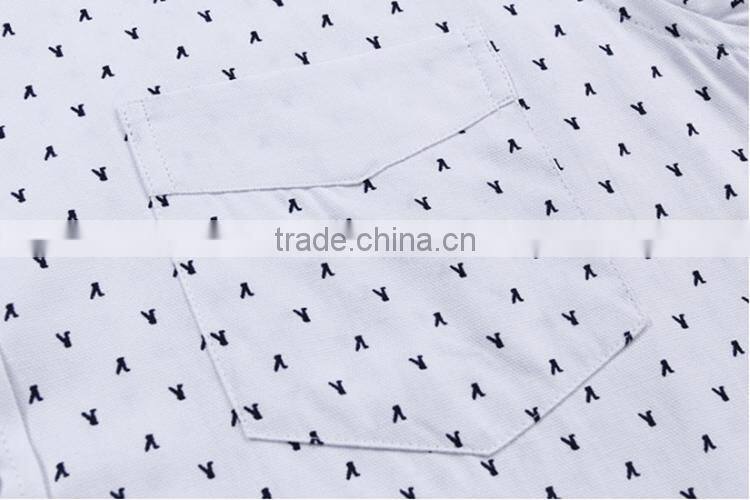 Alibaba long sleeve man's dress fashionable Printed work cotton uniform elongated t shirt