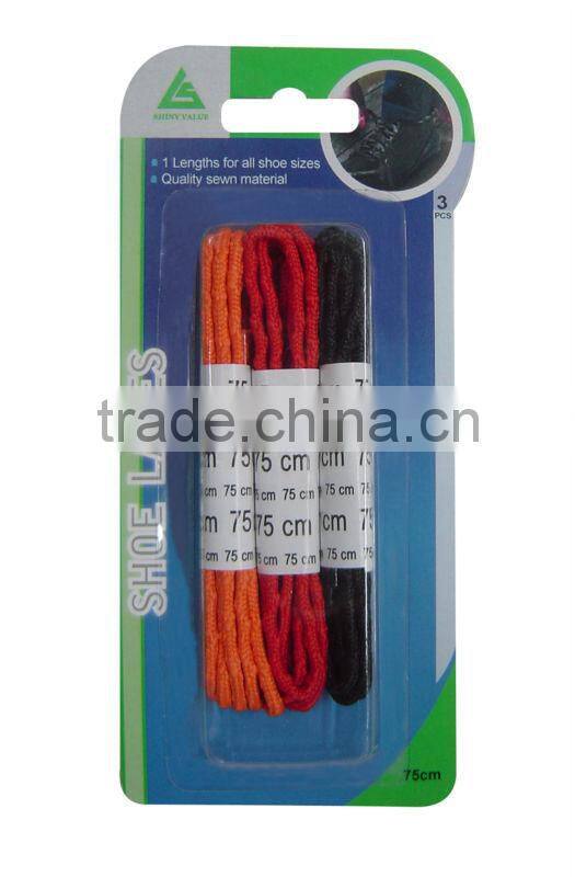 3 color round fashionable elastic cotton shoe laces