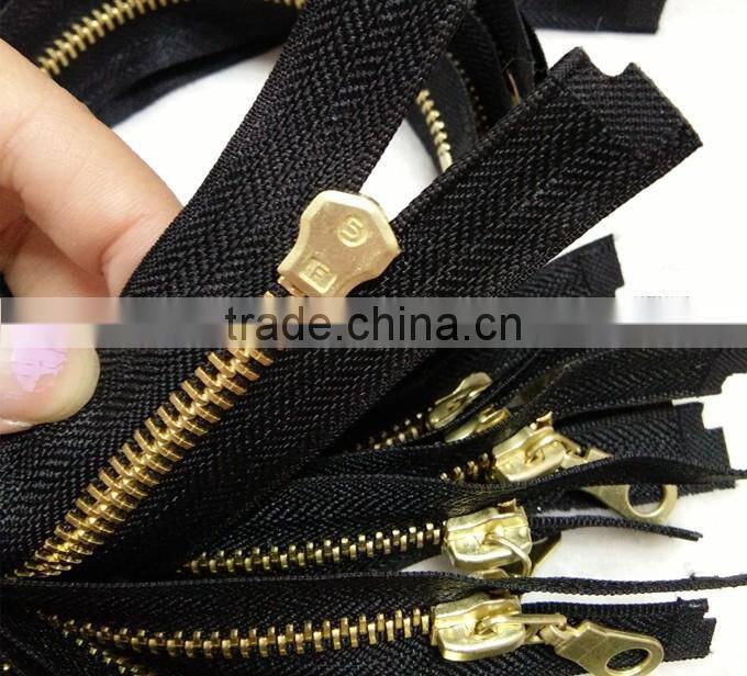 high quality metal zipper 5# brass zippers for garment production