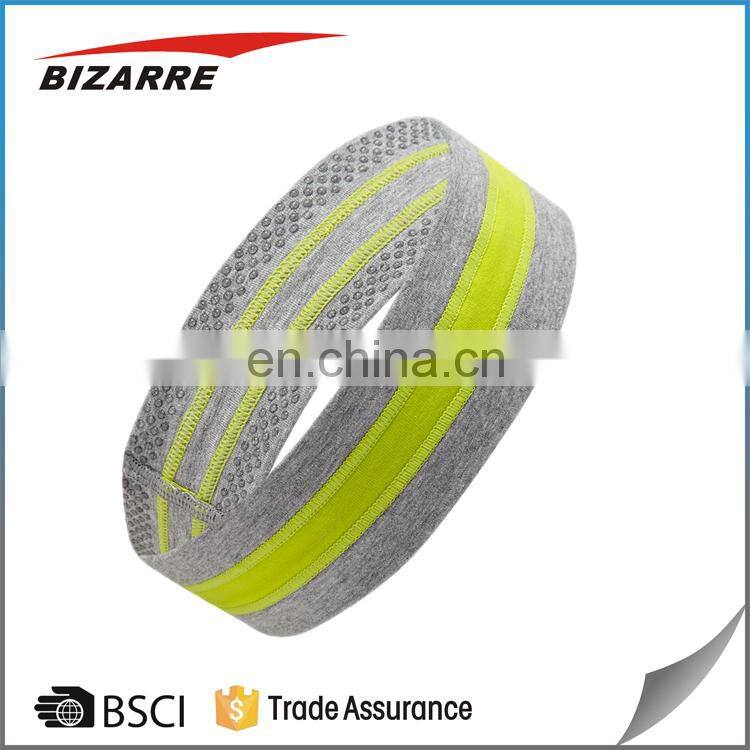Wholesale turban headband and yoga sweat headbands for gym headband with silicone