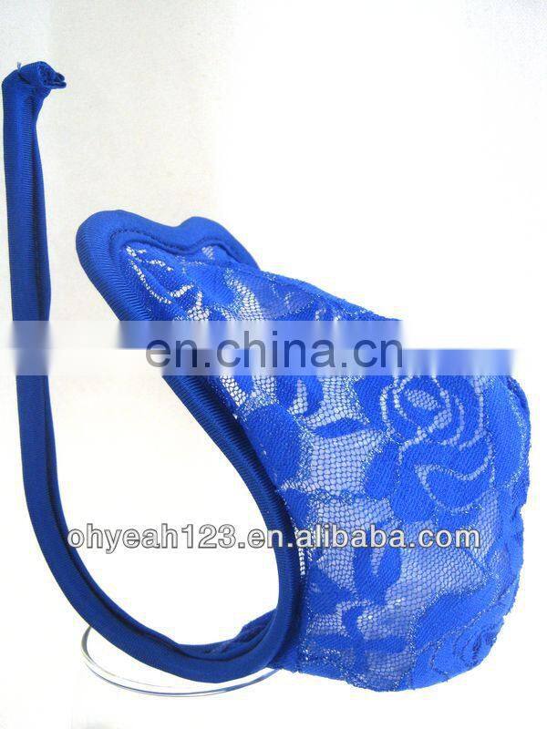 Wholesale new arrivals blue men open crotch c string