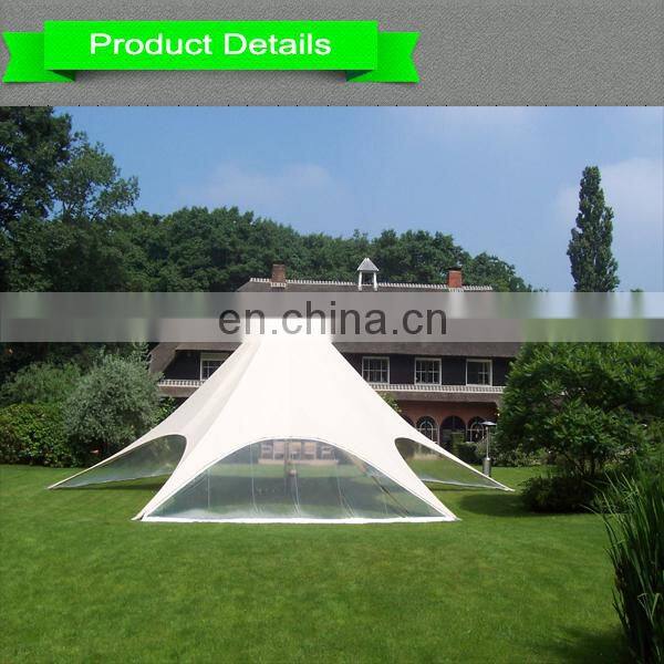 Giant White star tent with clear side walls For Vacation Event