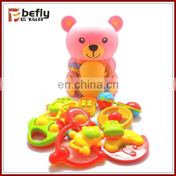 Cheap baby plastic ring rattle