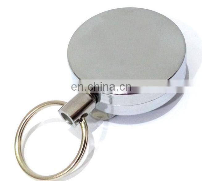 Logo Printing Metal Keychain Function Badge Reel Holders