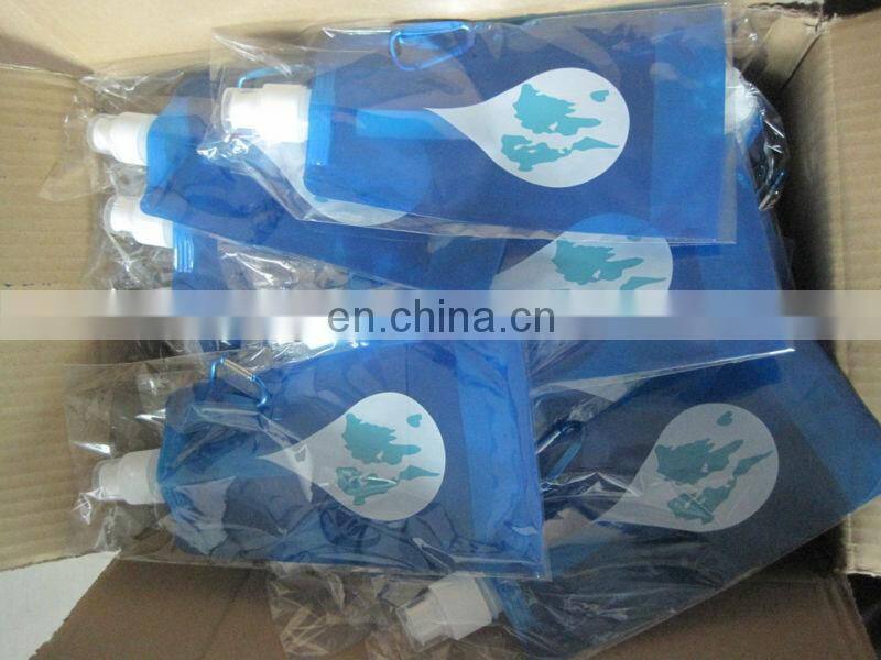 clear plastic foldable flat water bottle