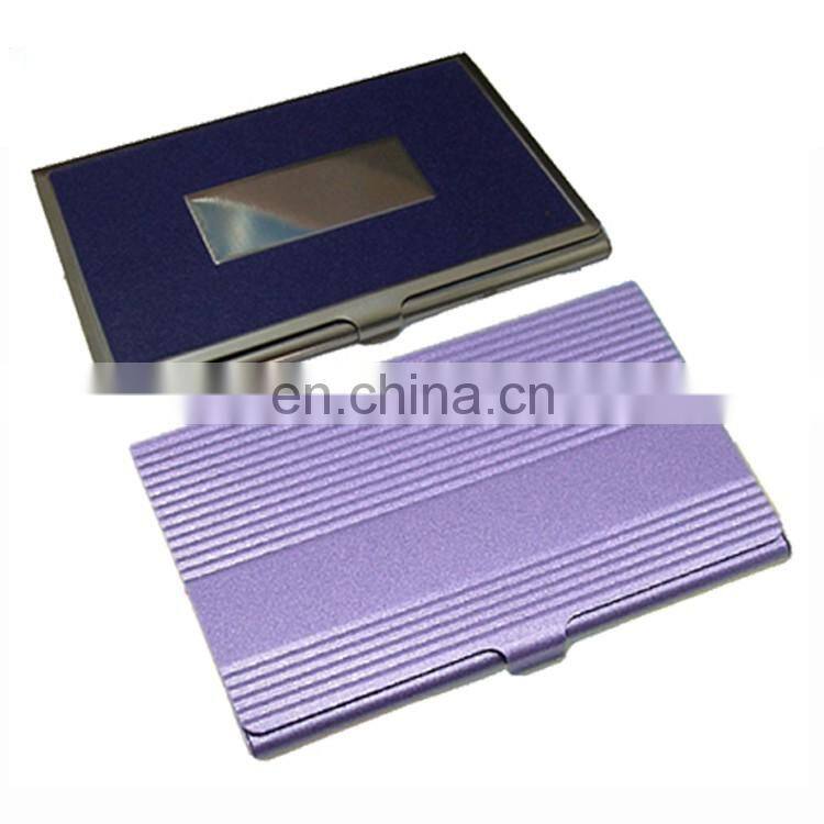 2017Best selling Metal aluminium men business name card holder