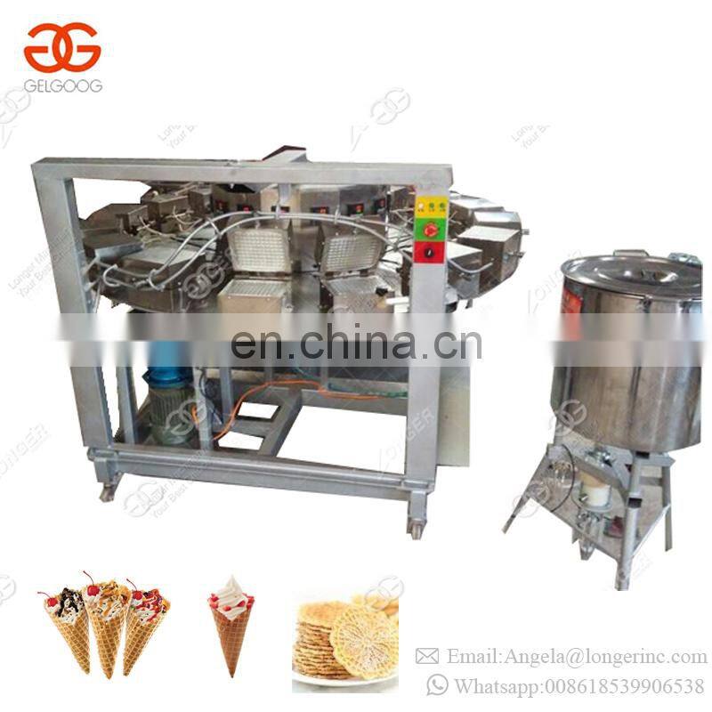 Professional Design Gas Semi Automatic Rolled Ice Cream Sugar Cone Baking Rolling Making Snow Waffle Cone Maker Machine For Sale