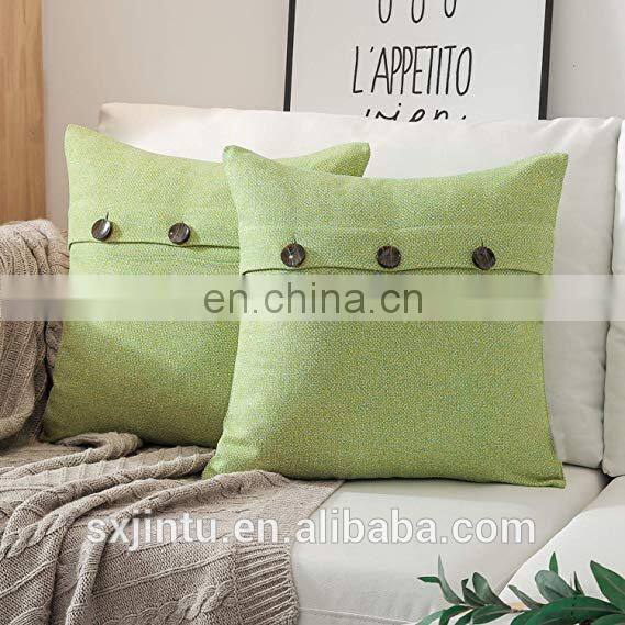 Home Decorative pillow case Solid Linen pillow protector for sofa