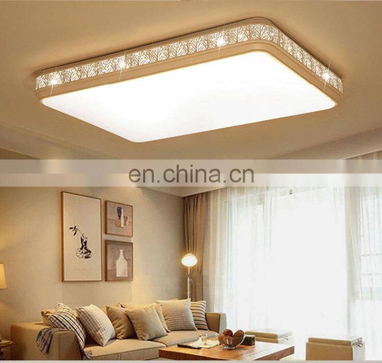 Factory Sale Modern Rectangular LED Ceiling Light Acrylic Iron Living Room Lighting