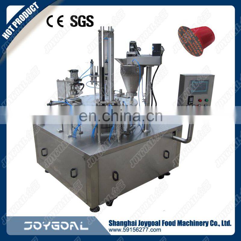 Rotary type coffee capsule filling machine for nespresso k cup