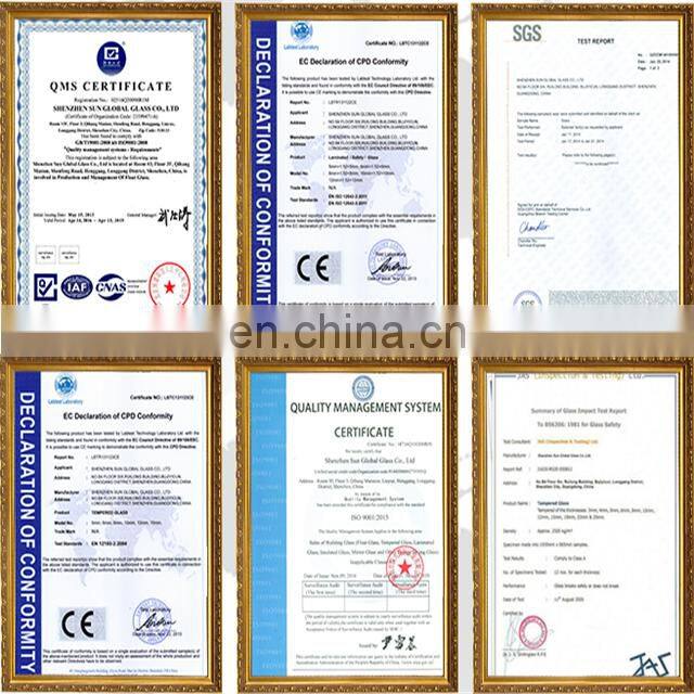 safety tempered toughened laminated glass for outdoor balcony railing handrail with aluminum and stainless steel fittings price