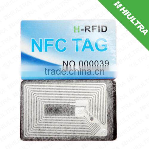 HF Thin Rewritable Printing NFC epoxy sticker / tag with adhesive For Mobile Phone