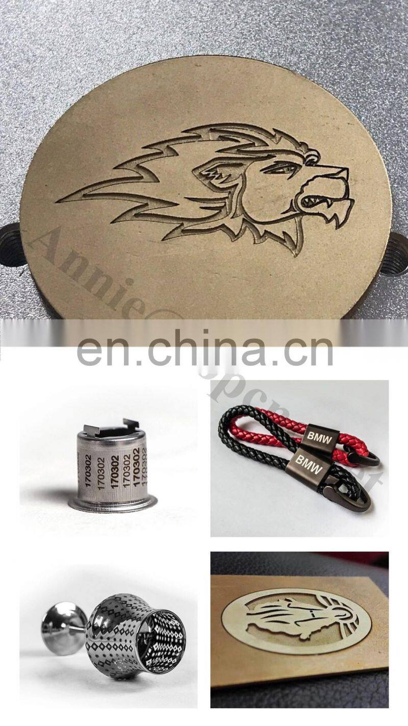 High quality fiber laser marking machine with slide table making machine for metal jewelry