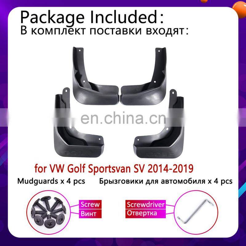 for VW Volkswagen Golf Sportsvan SV 2014 2015 2016 2017 2018 2019 Mudguards Mudflap Fender Mud Flaps Baffle Splash Accessories