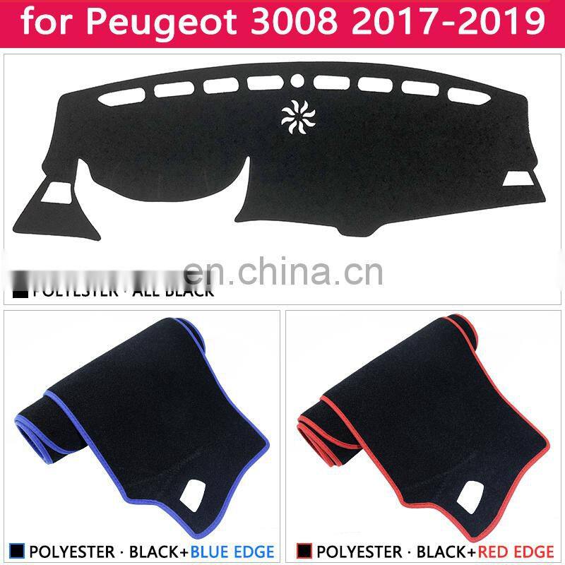 for Peugeot 3008 2017 2018 2019 Mk2 3008GT GT Anti-Slip Mat Dashboard Cover Pad Sunshade Dashmat Protect Carpet Car Accessories
