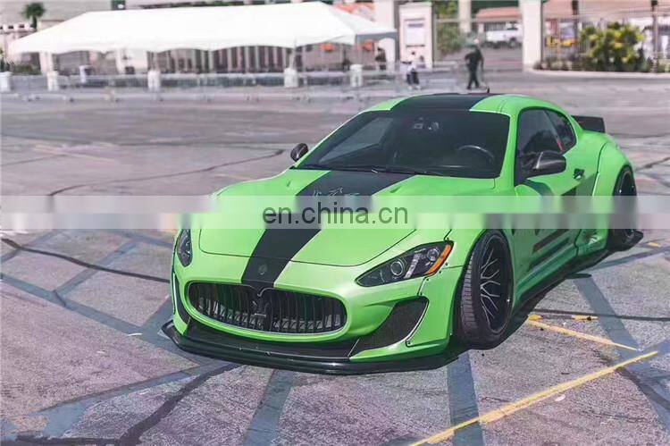 Wide body kit for Maserati GT GTS in LB style carbon fiber front lip rear diffuser rear spoiler front bumper side skirts fender