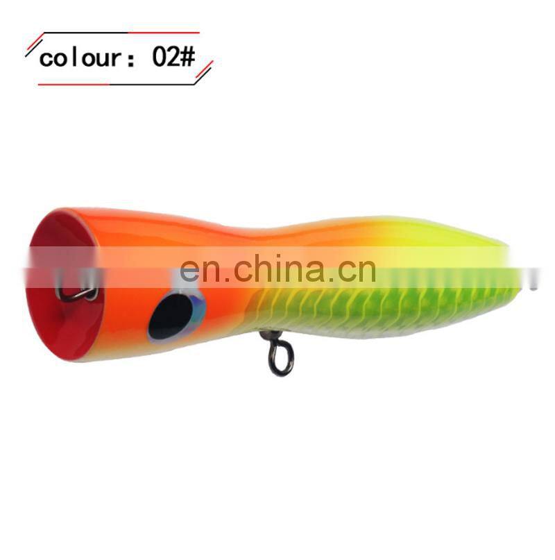 Amazon 15cm 65g Topwater Long Throw Laser Coating Wooden Poppers Fishing Lures