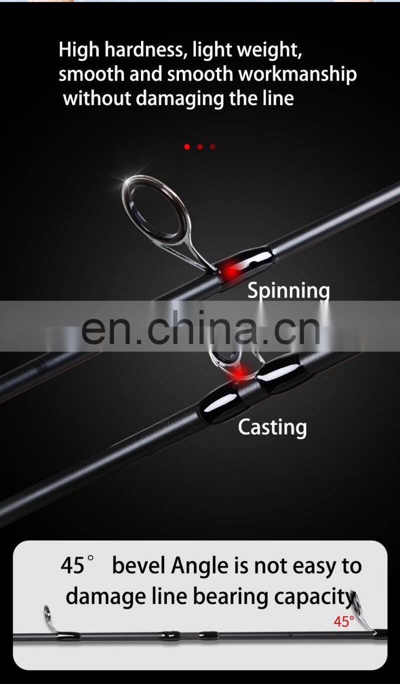 Guangwei custom fishing rod 2.1m 2.4m carbon fiber salt water fishing rod reel kit