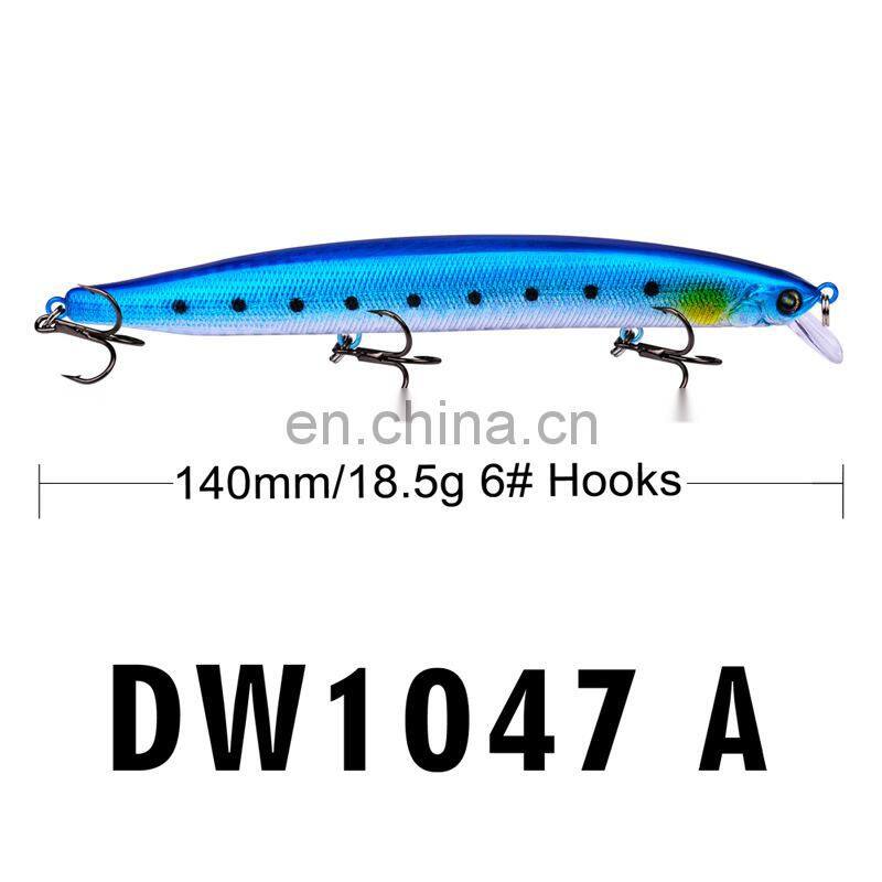 6Color14cmLure bait plastic hard bait superbait18.5gPopa Golden Dragon lure Bait wholesale Suspending jerkbait fishing