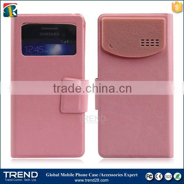 strong absorption universal wallet view leather case for iphone