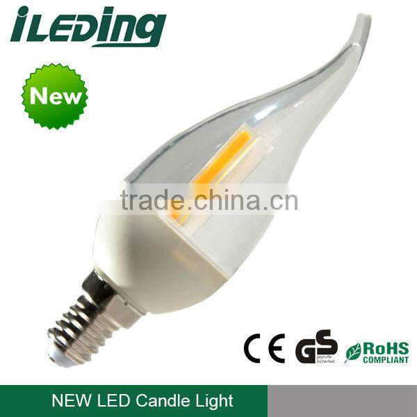 Manufacturer COB LED Candle Light E14 2.2W Flame tip