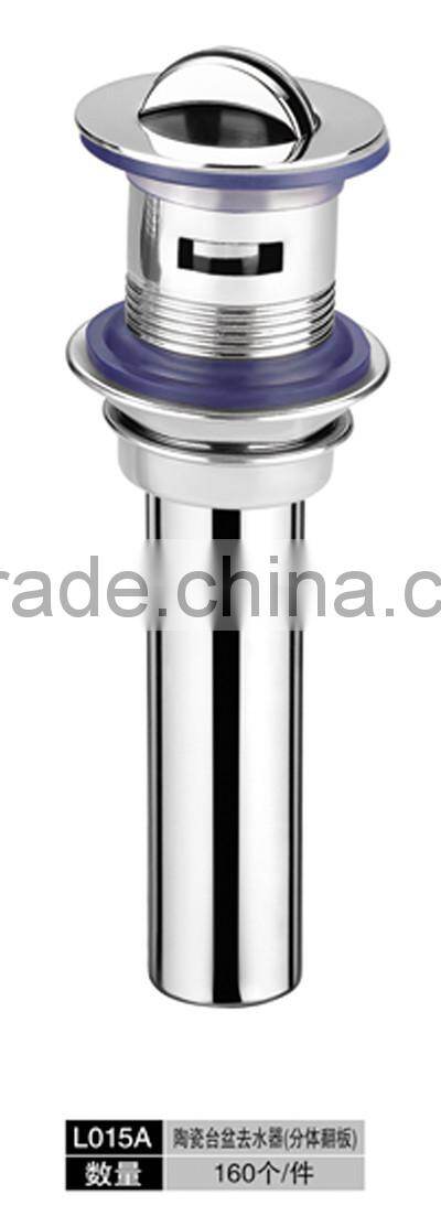 2015 Hot sale Caitan Wesda Bathroom Accessories Brass Chrome Plated Drainer Basin Sink Waste Drainer