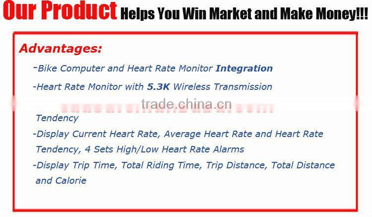 RoHS Bicycle Computer with Heart Rate Monitor
