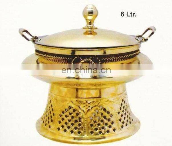 shiny polished chafing dish