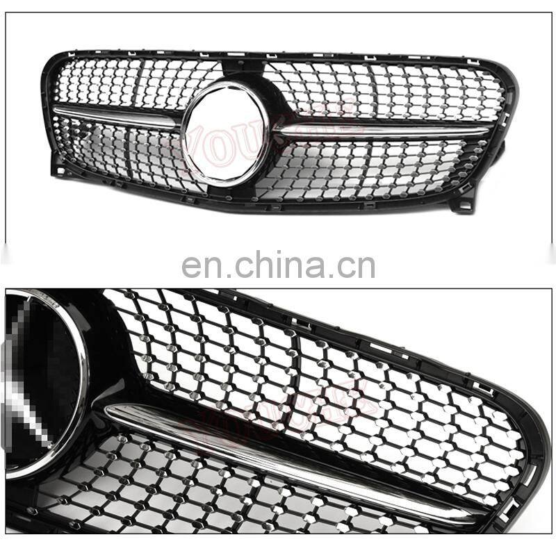 Diamond radiator style front bumper mesh grille grill for Mercedes Benz GLA class X156 W156 2014-2016
