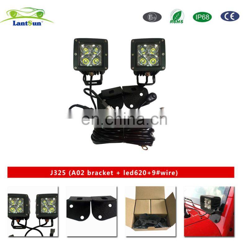 A-pillar led driving light work light with holder bracket for jeep jk